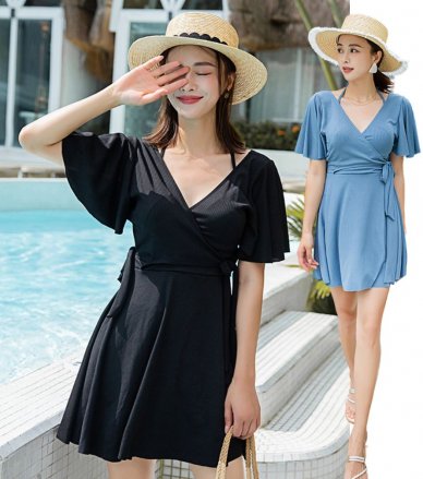 Clara Faux Robe with Skort Curvy Plus Size Swimsuit