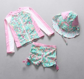 Hee Young Floral Rash Guard Children Swimsuit