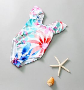 Little Thumbelina Rainbow Flowers Children Swimsuit