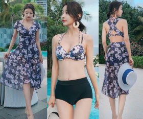 Dayana Floral Bikini with Chiffon Beachwear Swimsuit