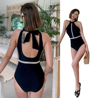 Xia Bold and Chic High Waist One Piece Maillot